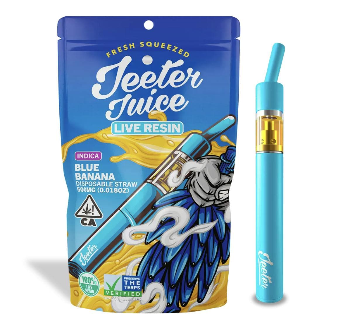 Blue Banana Live Resin Straw Disposable
