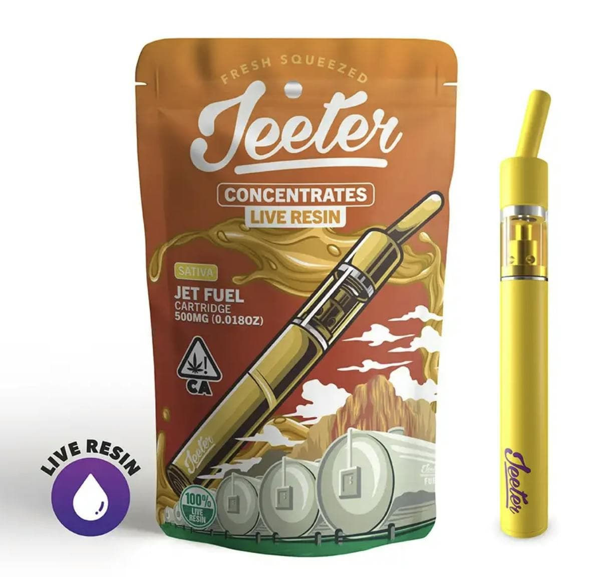 Jet Fuel Live Resin Straw Disposable