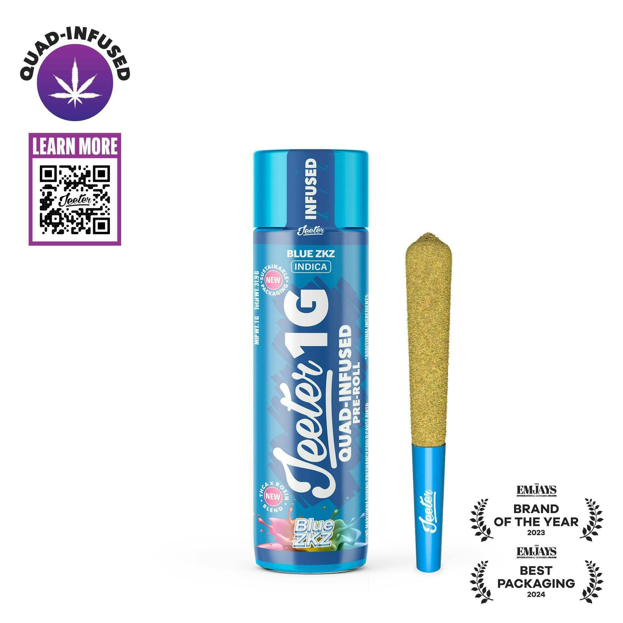 Blue ZKZ Quad-Infused Joint