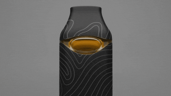 Jeeter All-in-One vape device rotating on a dark backdrop