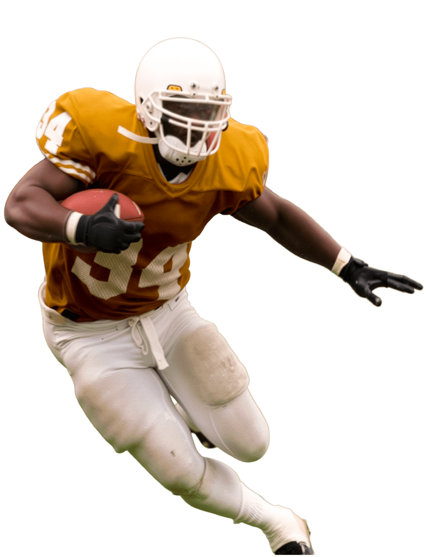 Limited-edition Game Day enamel pin artwork with a running back in motion