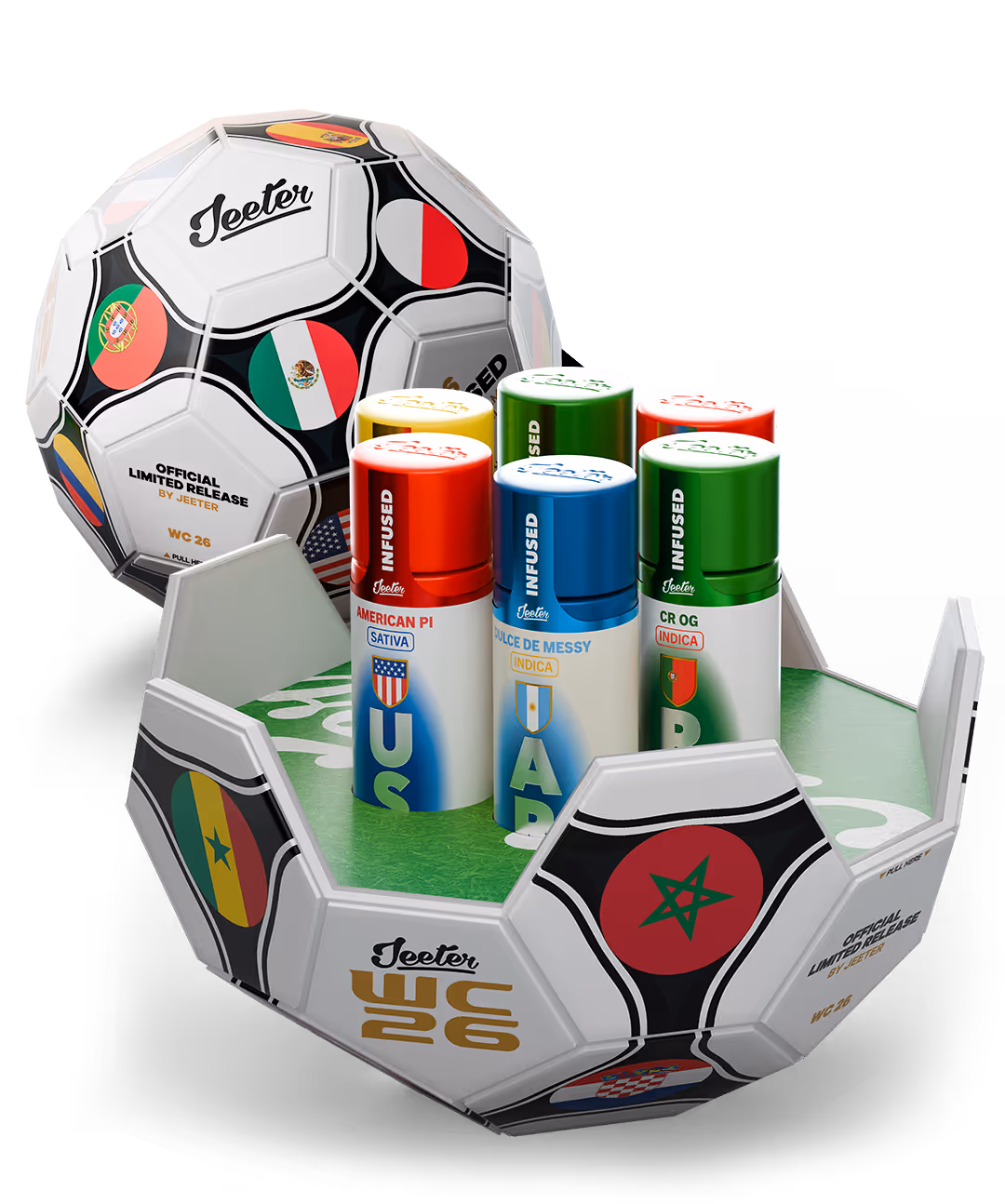 WC26 capsule ball collectible on a bold branded backdrop